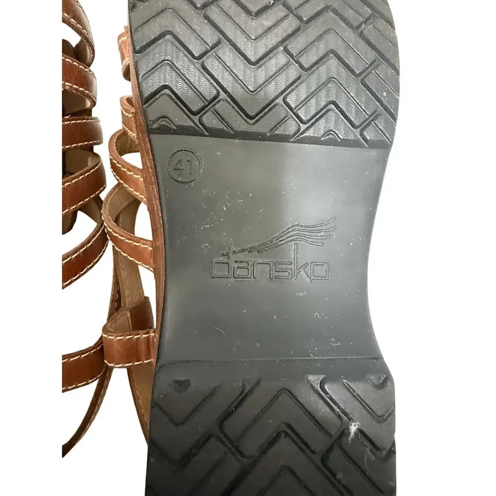 Dansko Moriah Chestnut Brown Heeled Sandals - Size 10.5 - NEW